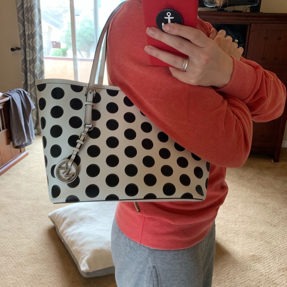 Polka dot purse